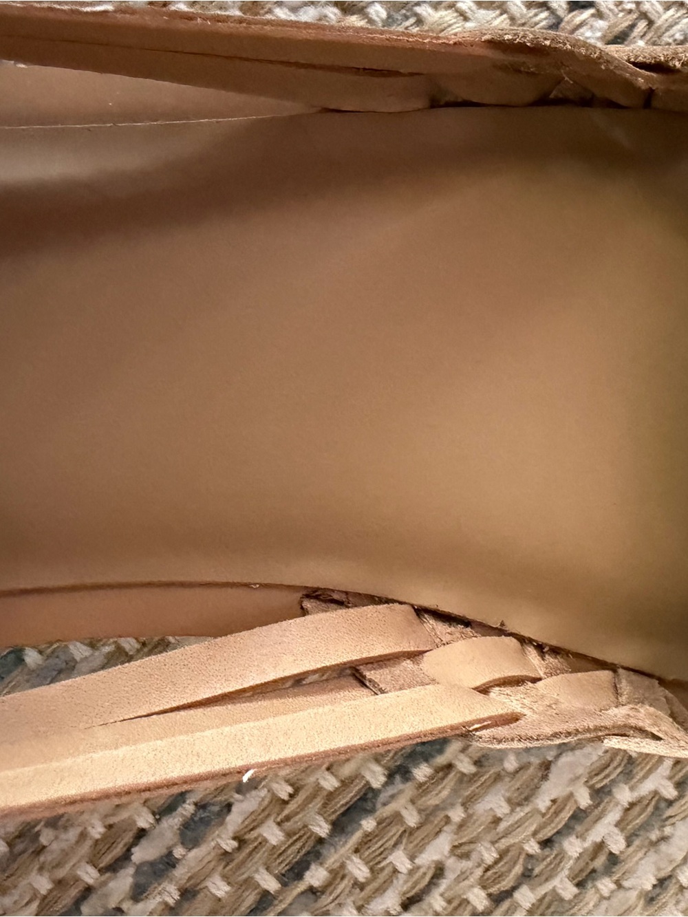 Quince Women's Tan Woven Leather Slip-On Flats - Picture 5 of 6